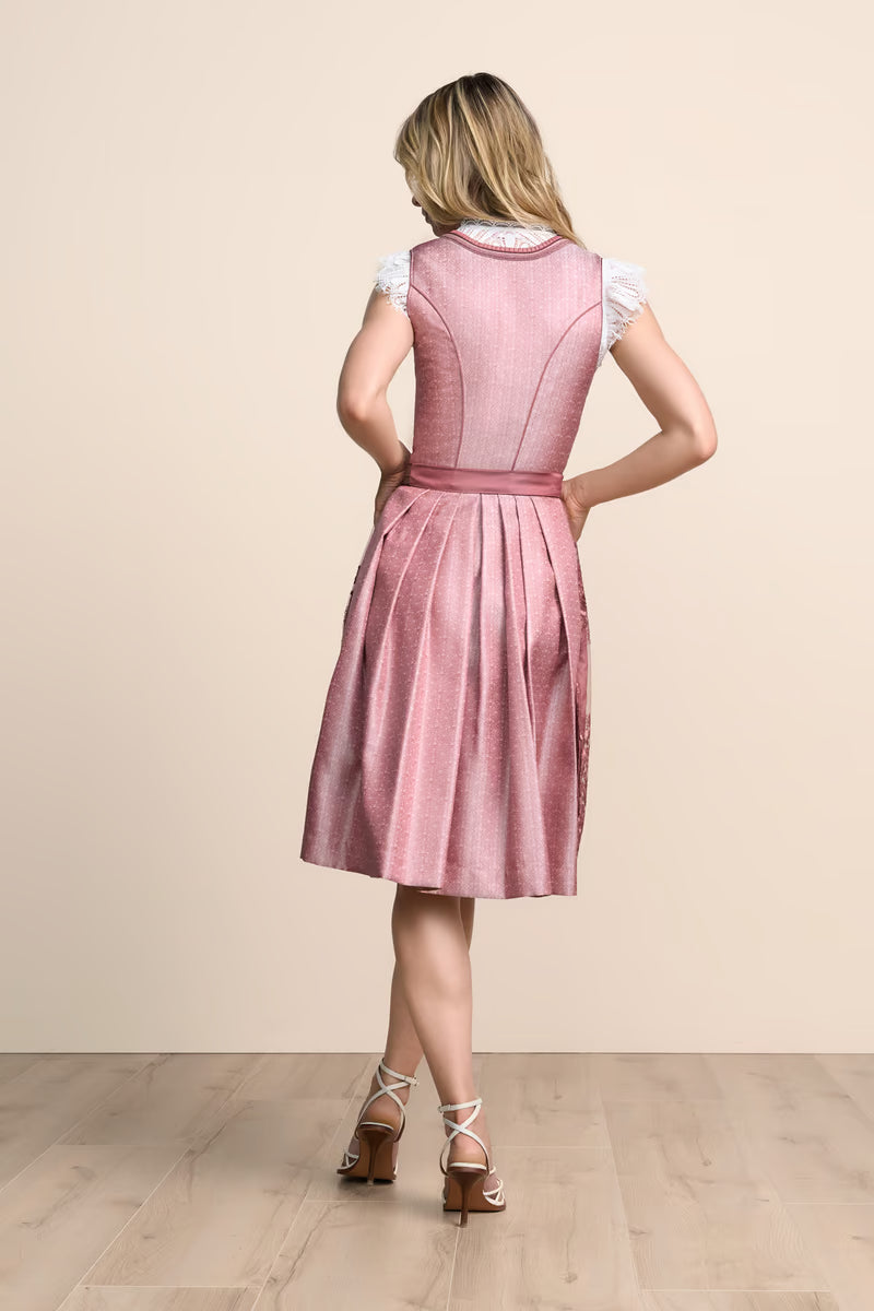 Kruger Midi Dirndl 2pc 60cm "Serenai" pink (38)