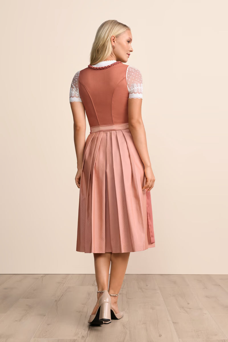 Kruger Aeloria Long Dirndl, Orange — 70cm 2pc Set