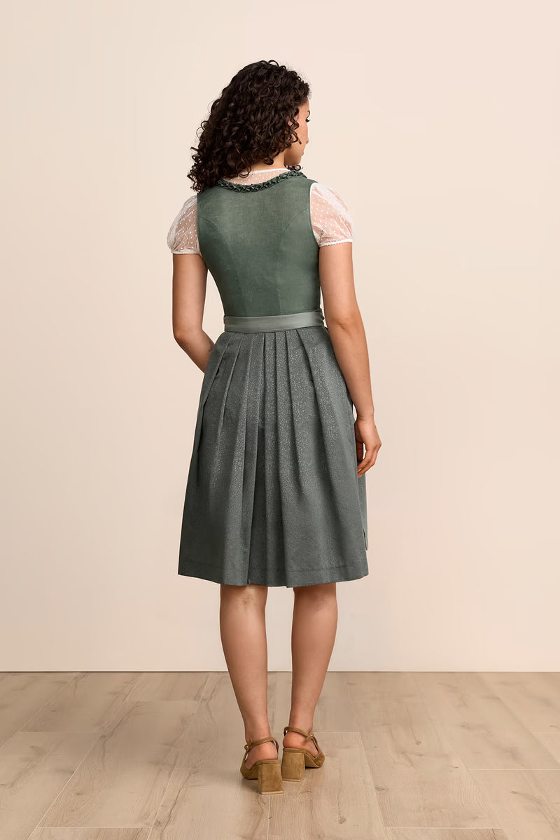 Kruger Maddy Midi Dirndl, Green — 60cm 2pc Set
