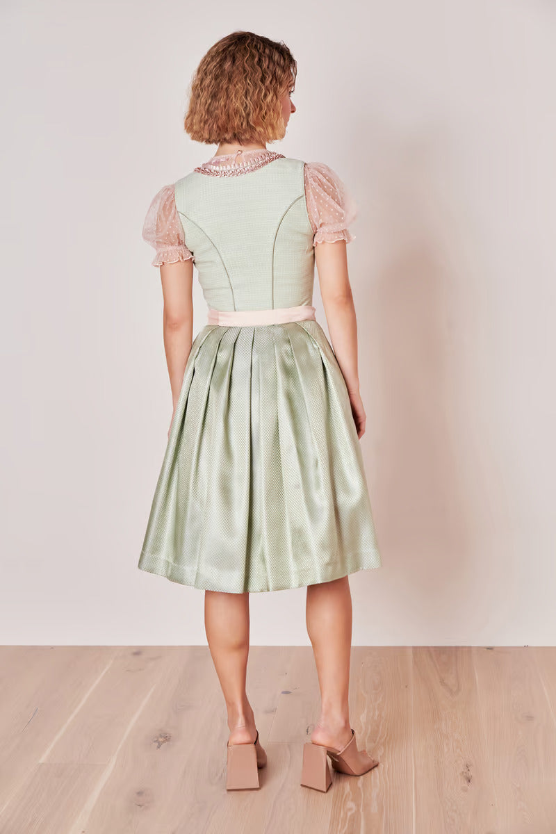 Kruger Midi Dirndl 2pcs. 60cm "Rina" mint