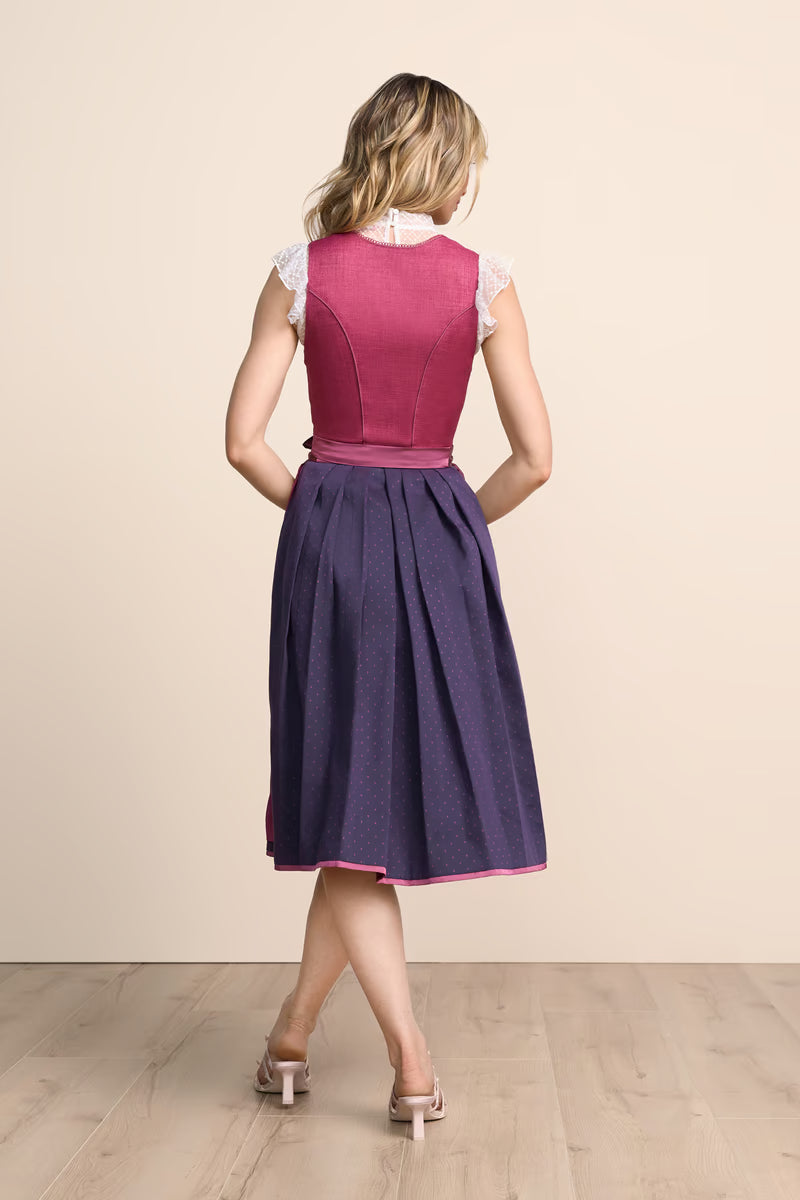 Kruger Long Dirndl 2pc 70cm "Marin" pink