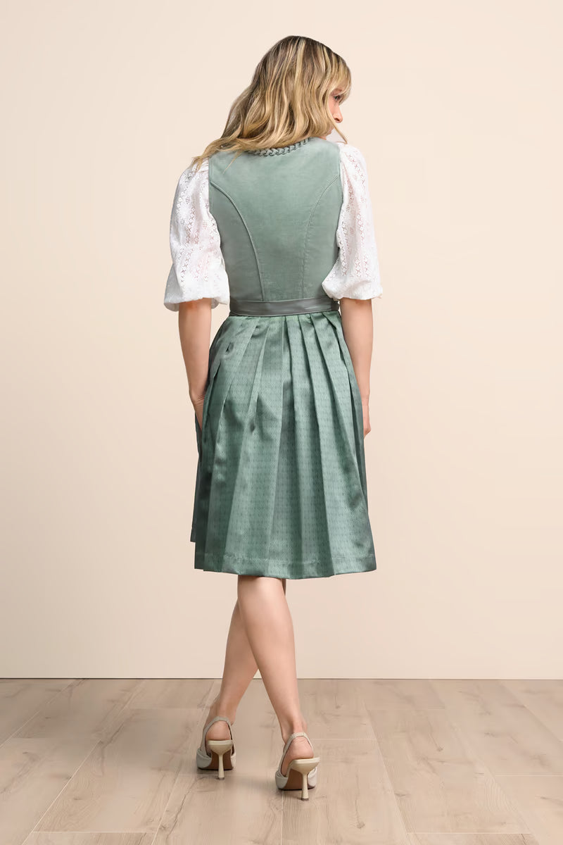 Kruger Midi Dirndl 2pcs. 60cm "Ariella" green