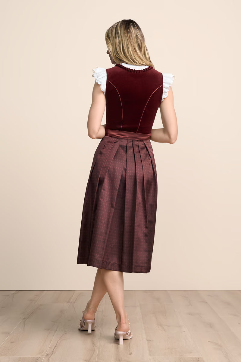 Kruger Long Dirndl 2pcs. 70cm "Ariella" red