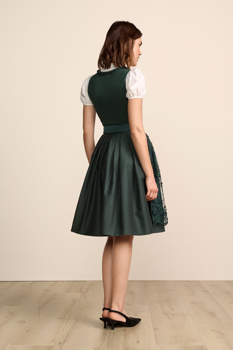 Kruger Midi Dirndl 2pcs. 60cm "Danuta" green