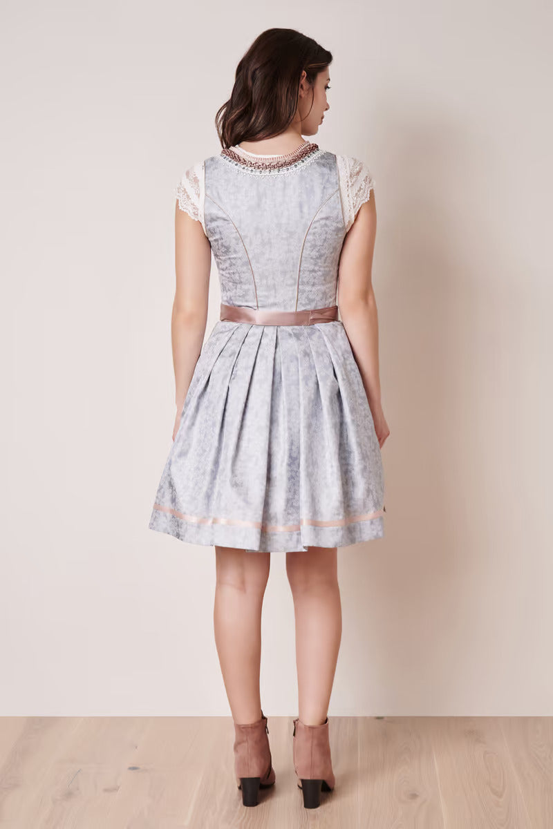 Kruger Mini Dirndl 2pcs. 50cm "Anelli" gray (36,44)