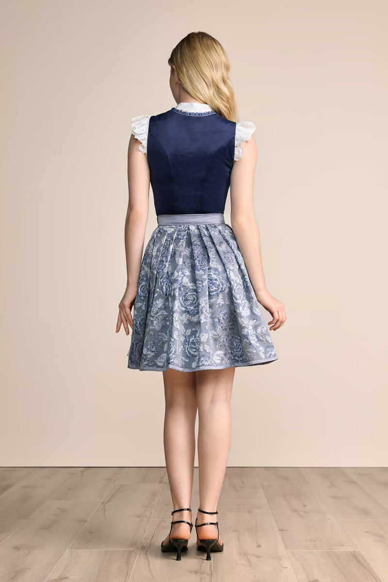 Kruger Mini Dirndl 2pcs. 50cm "Joelina" blue (30) closeout