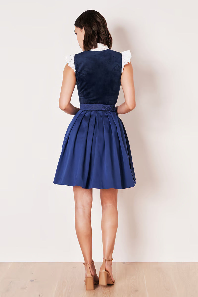 Kruger Mini Dirndl 2pcs. 50cm "Alisha" blue (36,38)