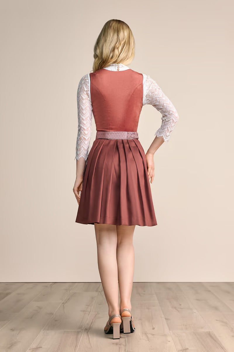 Kruger Mini Dirndl 2pcs. 50cm "Alisha" red (30,38,40)