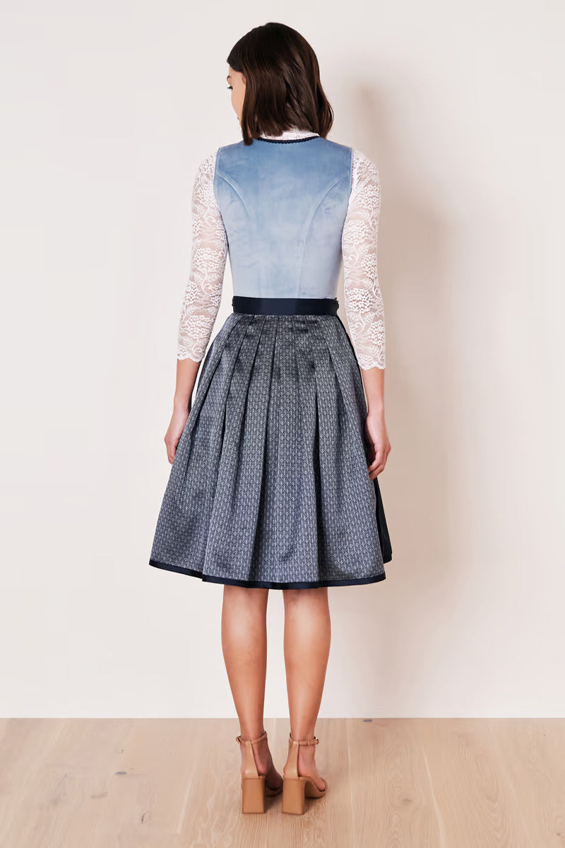 Kruger Mini Dirndl 2pcs. 60cm "Dena" blue (46)