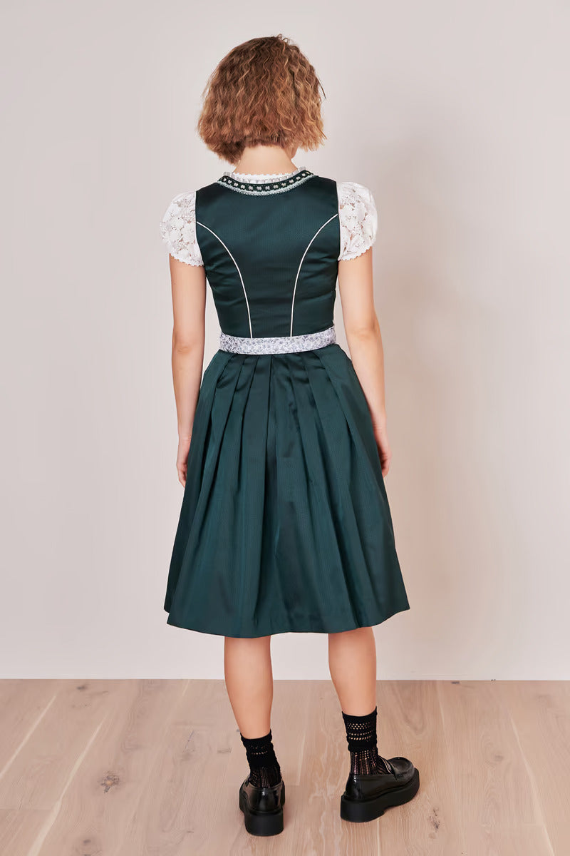 Kruger Midi Dirndl 2pcs. 60cm "RIEKE" green (38,42)