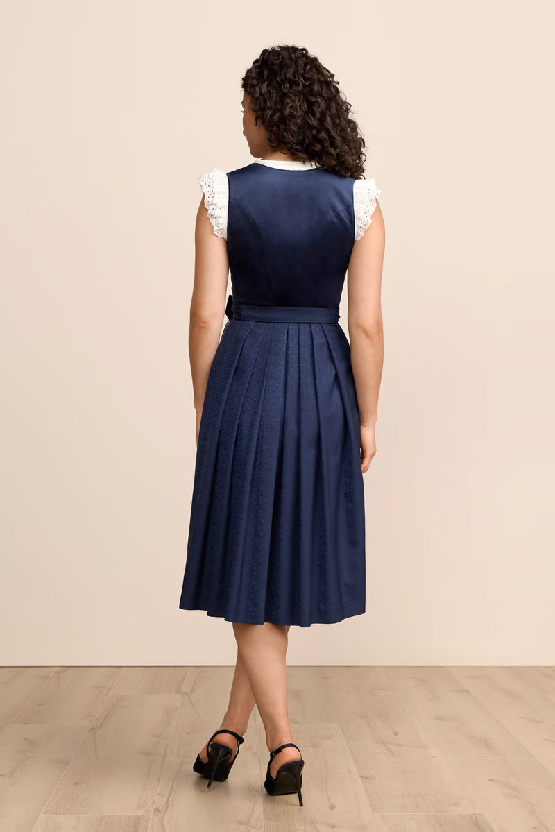 Kruger Mirabella Long Dirndl, Blue — 70cm 2pc Set