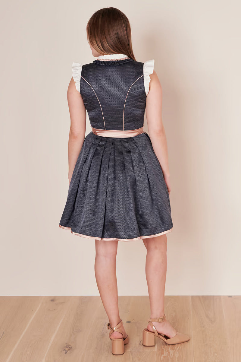 Kruger Mini Dirndl 2pcs. 50cm "Tracy" blue (34,38)