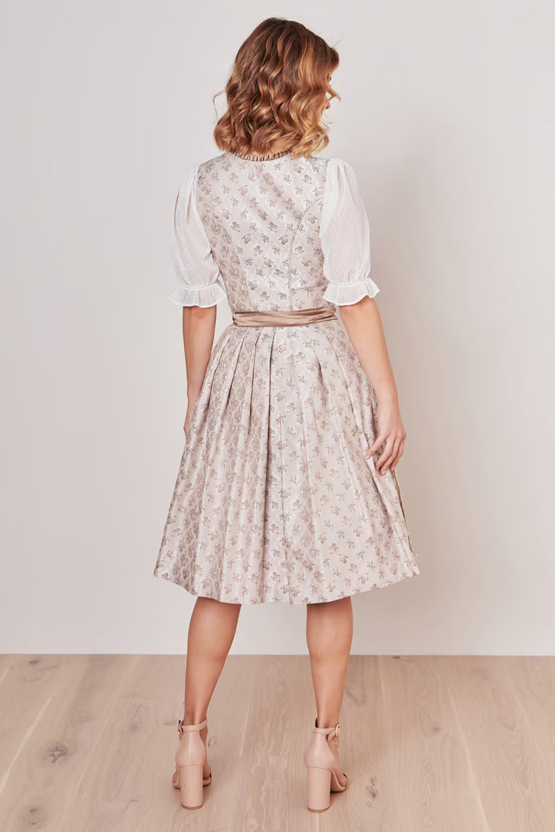 Midi Dirndl 2pcs. 60cm "Kalinda" beige (42)