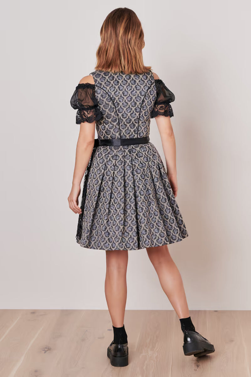Kruger Mini Dirndl 2pcs. 50cm "Lonie" black (38,40)