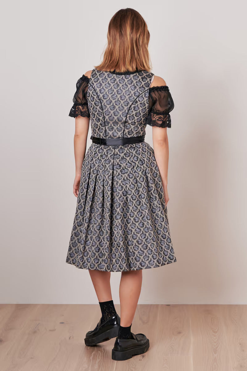 Kruger Midi Dirndl 2pcs. 60cm "Lonie" black