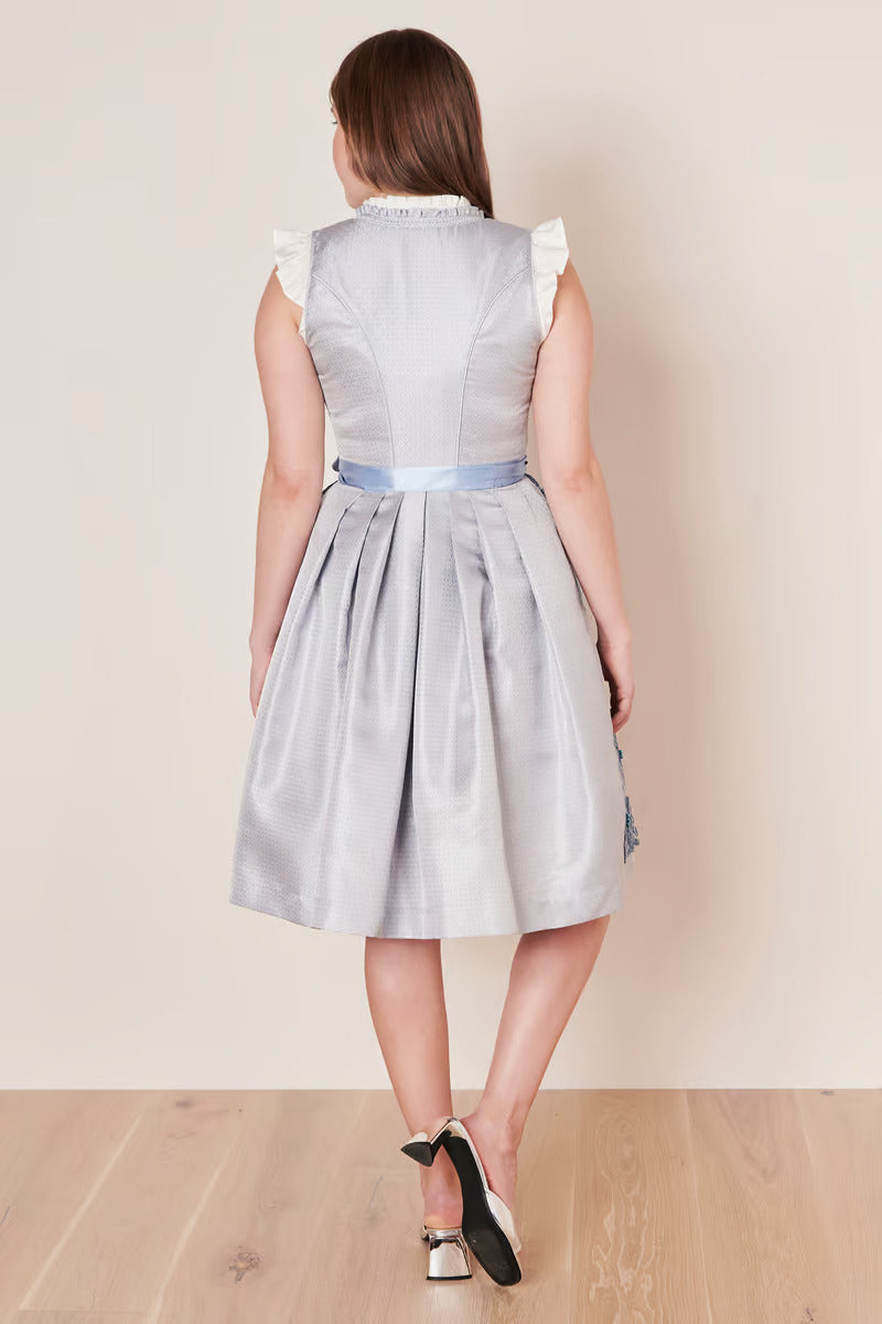 (New) Kruger Midi Dirndl 2pcs. 60cm "Karlotta" blue