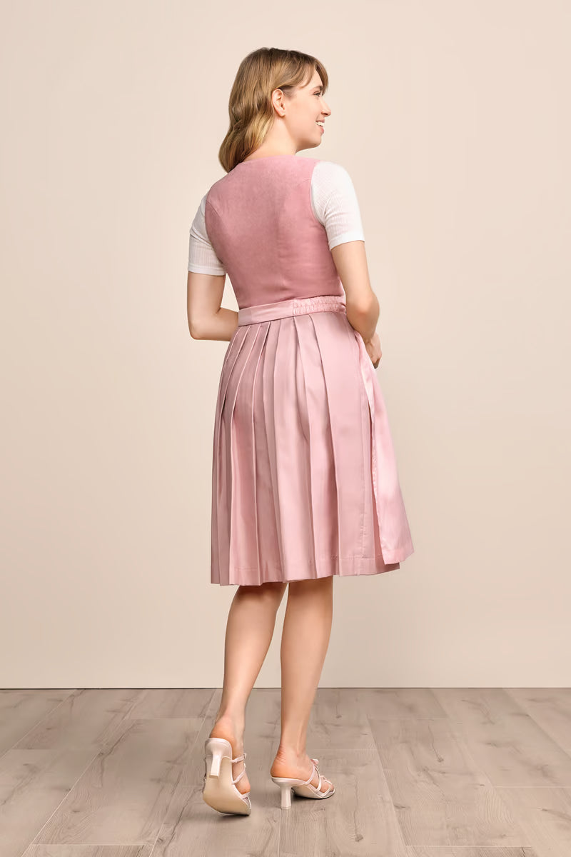 Kruger Midi Dirndl 2pcs. 60cm "Evi" pink (36)