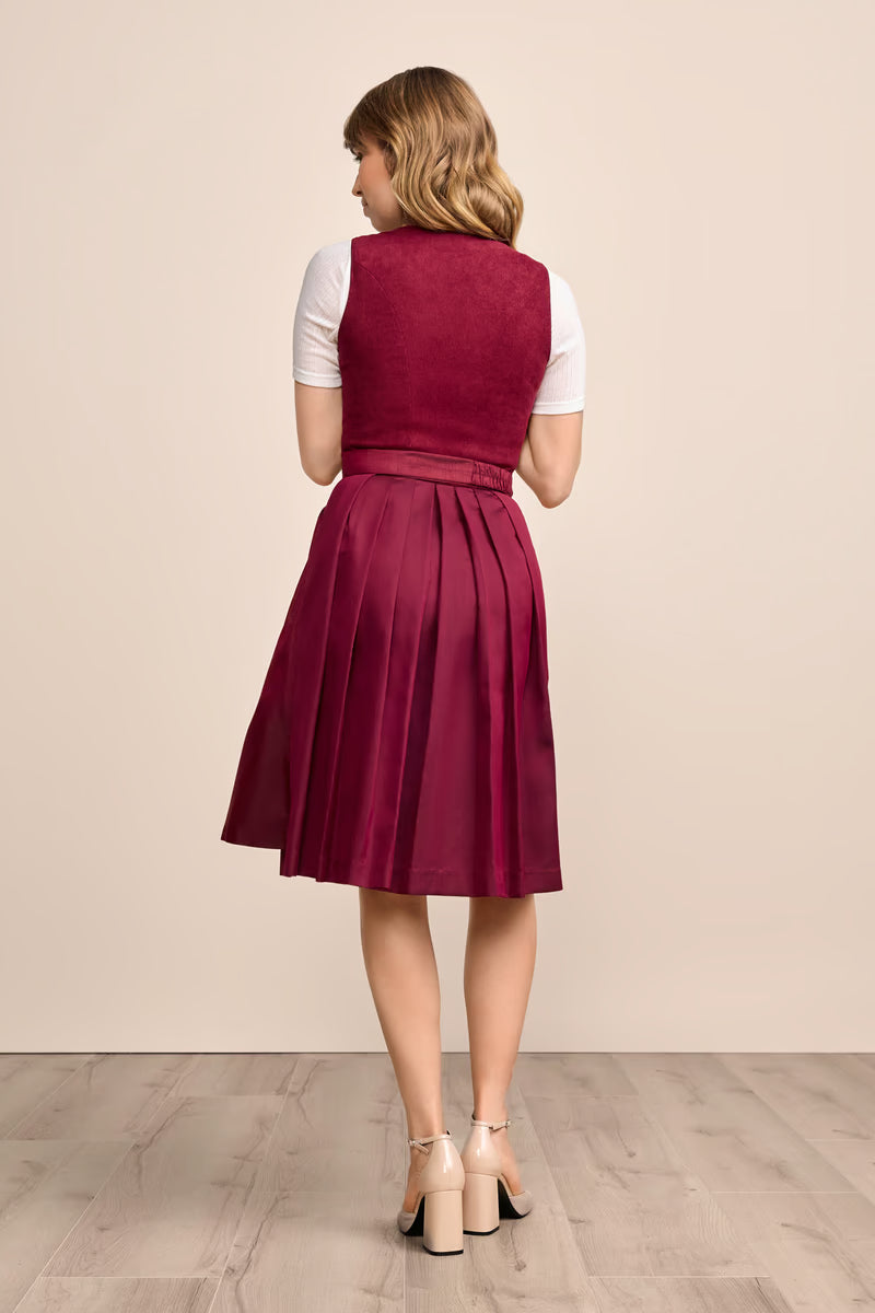 Kruger Midi Dirndl 2pcs. 60cm "Evi" red (34)