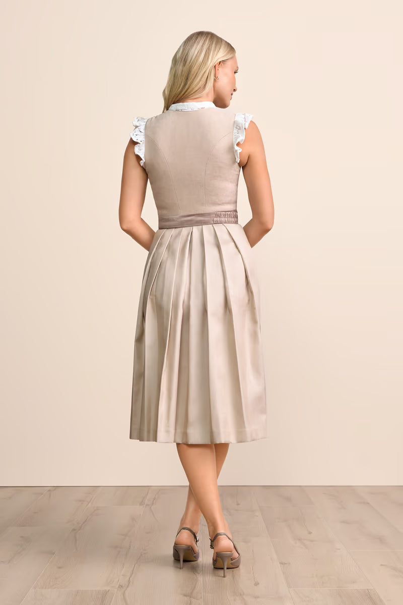 Kruger Long Dirndl 2pcs. 70cm "Evi" beige