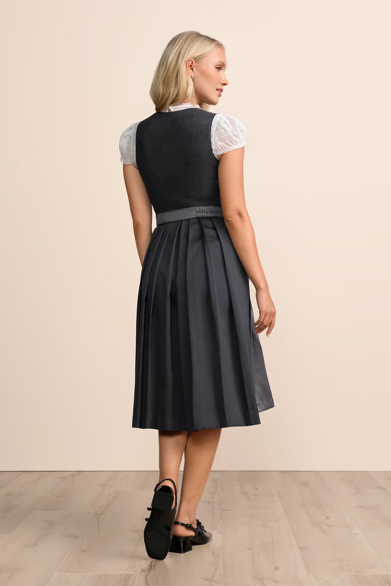 Kruger Long Dirndl 2pcs. 70cm "Evi" gray