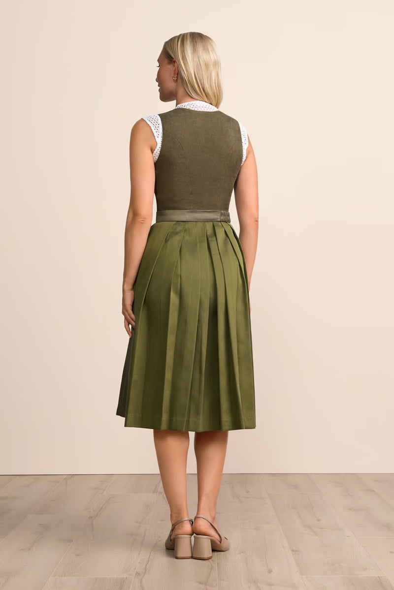 Kruger Long Dirndl 2pcs. 70cm "Evi" olive