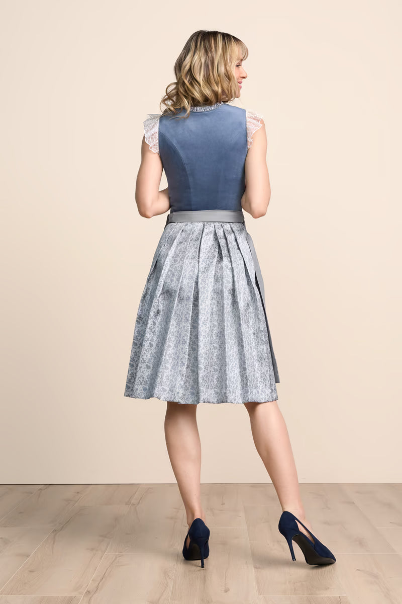 Kruger Shirley Midi Dirndl, Blue — 60cm 2pc Set