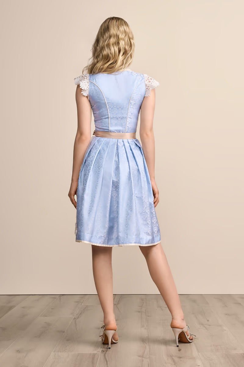 Kruger Midi Dirndl 2pcs. 60cm "Gaelle" blue
