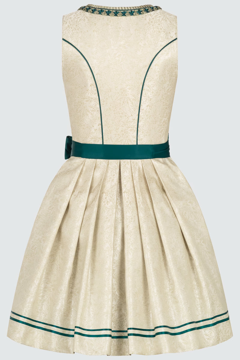 Kruger Mini Dirndl 2pcs. 50cm "Pistacchio" ecru/green
