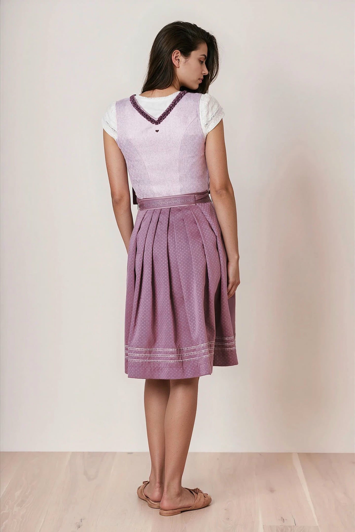 Julia Trentini Karolina Midi Dirndl, Purple — 60cm