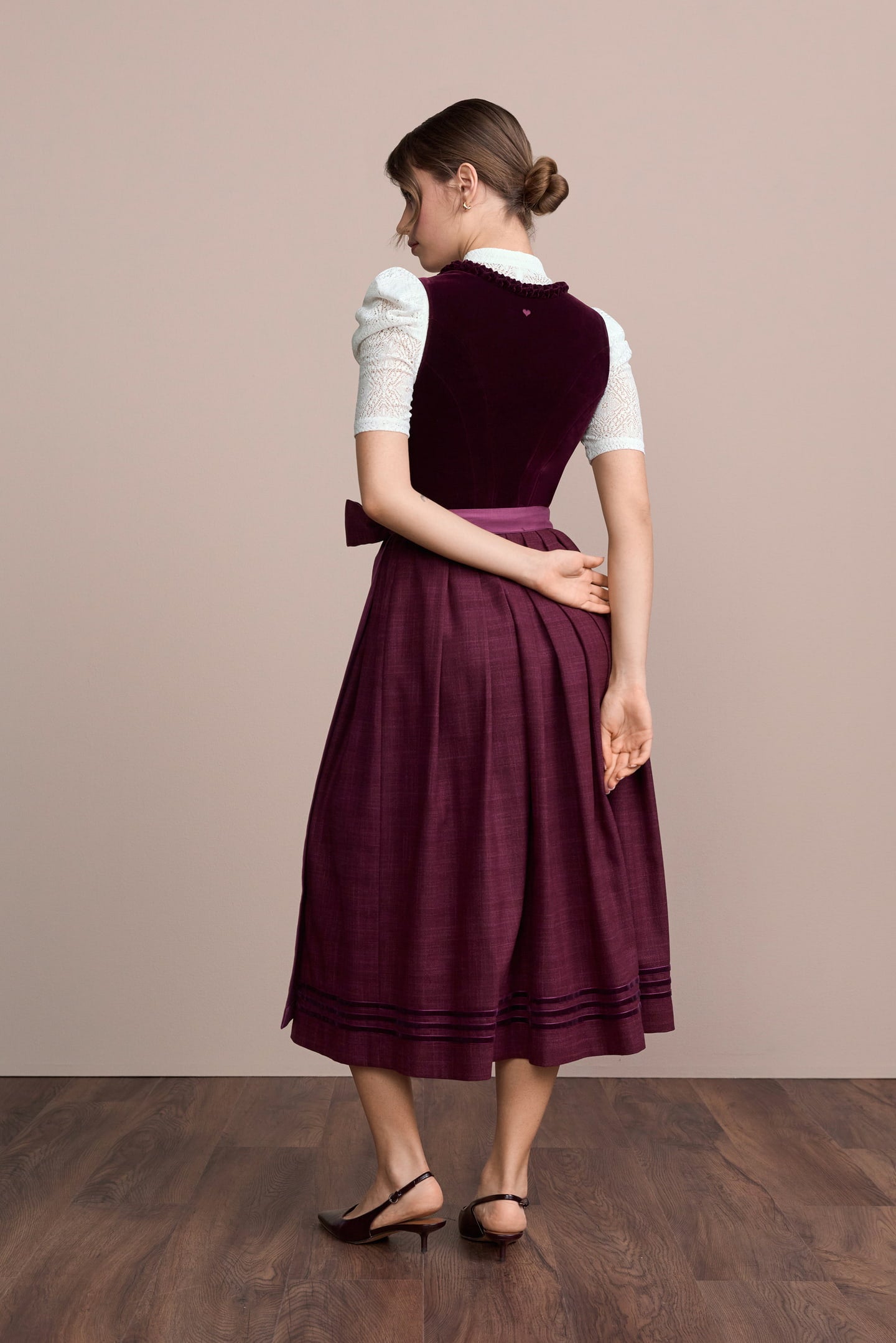 Julia Trentini Aveline Dirndl, Purple — 80cm Maxi
