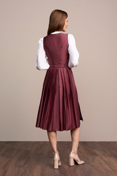 Julia Trentini Talina Dirndl, Red — 70cm Long