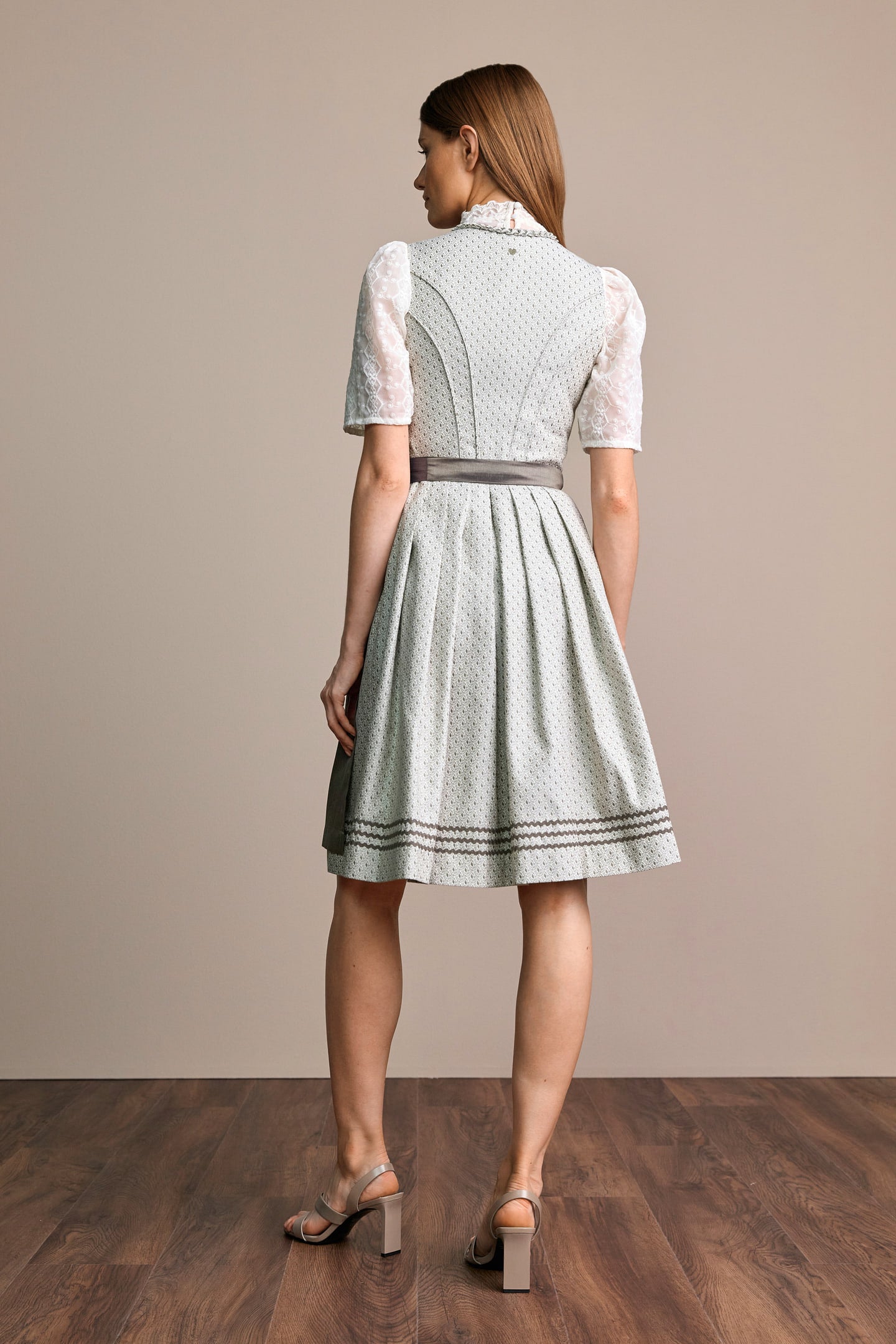 Julia Trentini Nisa Midi Dirndl, Beige — 60cm