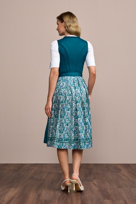 Julia Trentini Donna Dirndl, Turquoise — 70cm Long