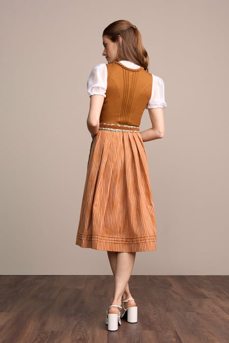 Julia Trentini Azura Dirndl, Orange — 70cm Long – CA Dirndl Haus