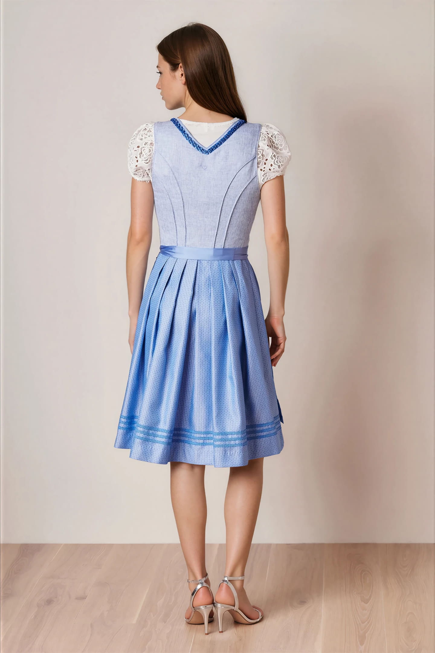 Julia Trentini Gerda Midi Dirndl, Blue — 60cm