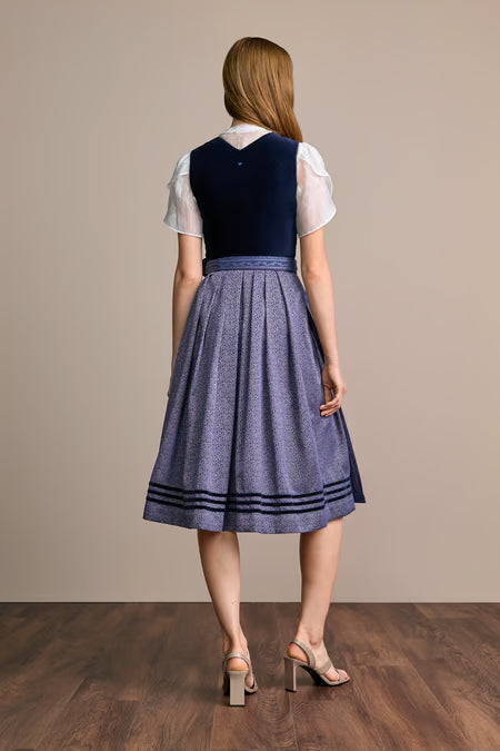 Julia Trentini Brenda Long Dirndl, Blue — 70cm