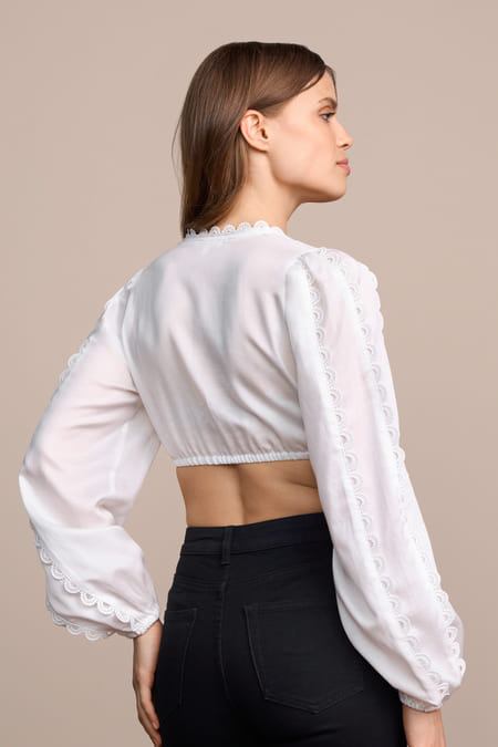 Dirndl blouse Velina — ecru