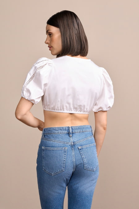 Dirndl blouse Tora — ecru