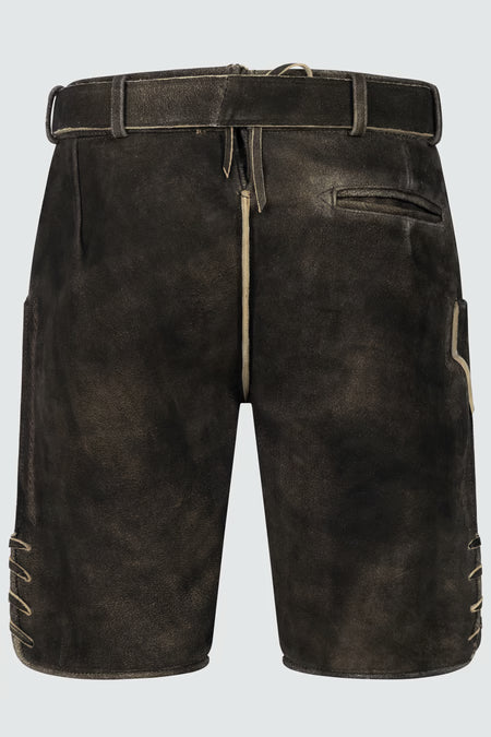 Trentini Men's Lederhosen "Jakob" dark brown with belt