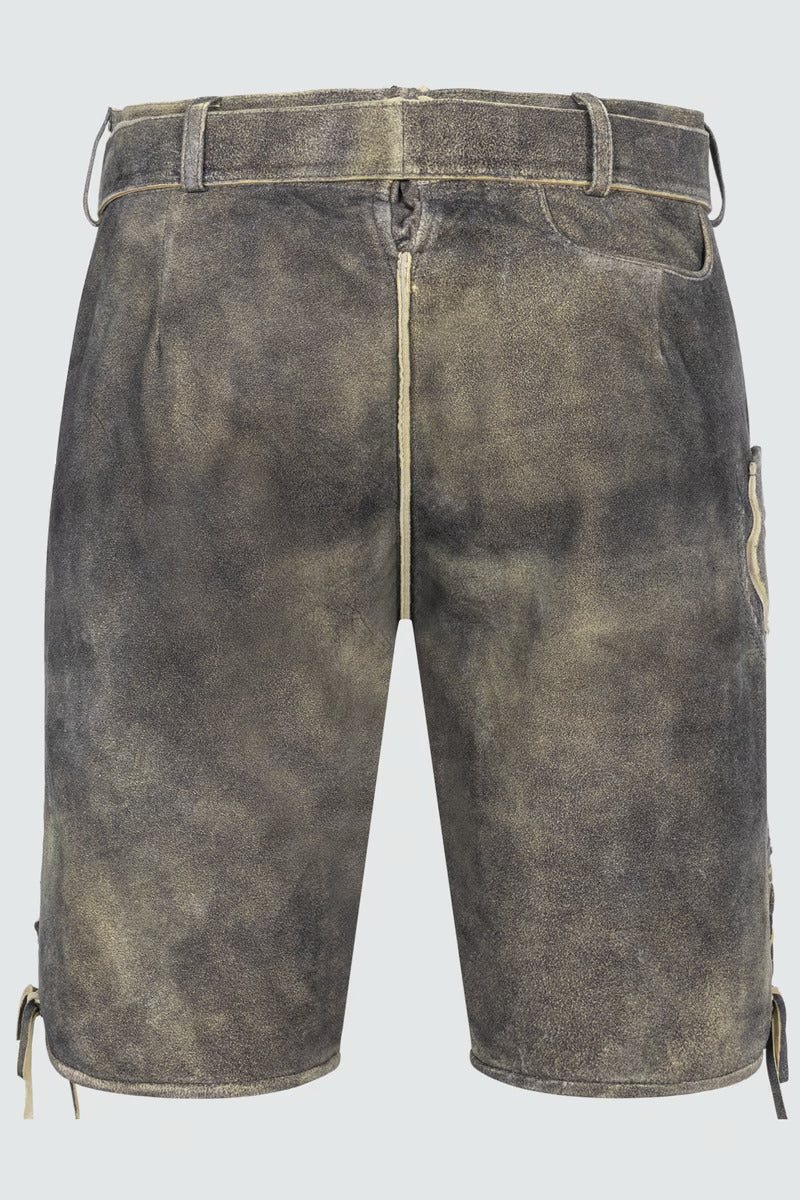 Kruger Men's Lederhosen "Gideon" with belt (light brown) size 54