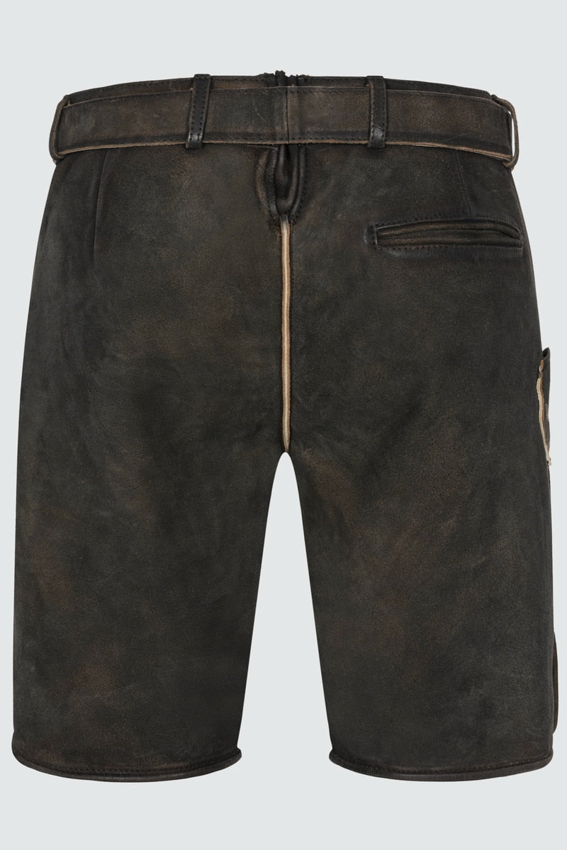 Lederhose Nero mit Gürtel