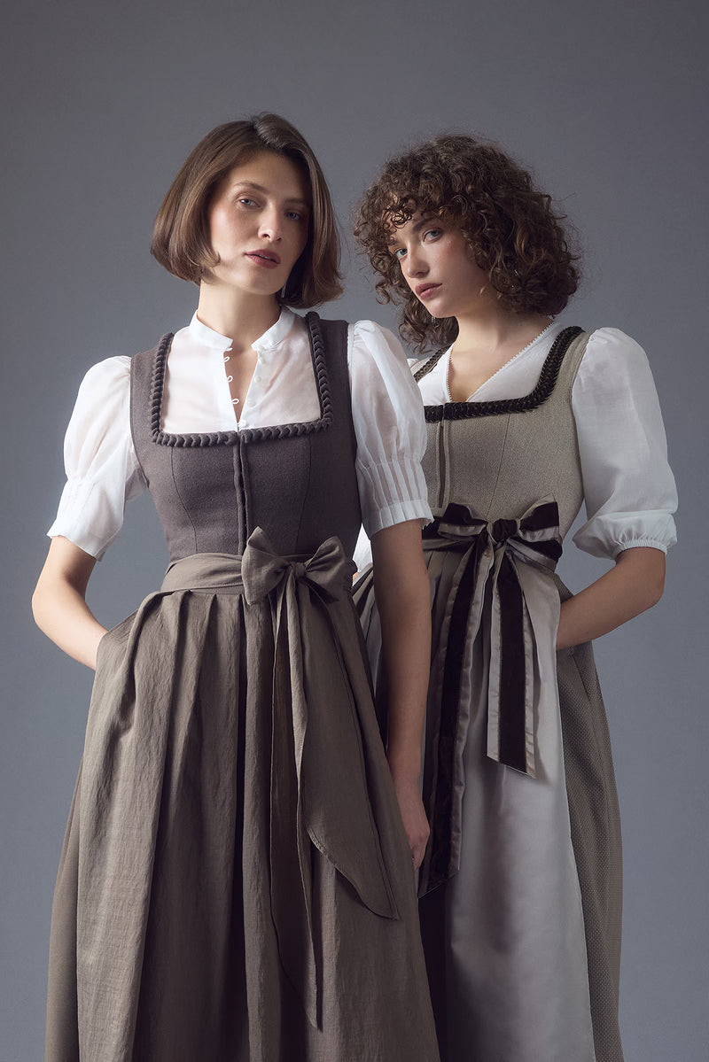 Kruger Long Dirndl 2pcs. 70cm "Serina" beige