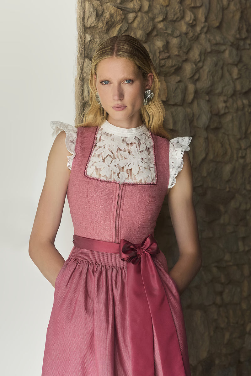 Kruger Midi Dirndl 2pcs. 60cm "Rosella" red (low stock)