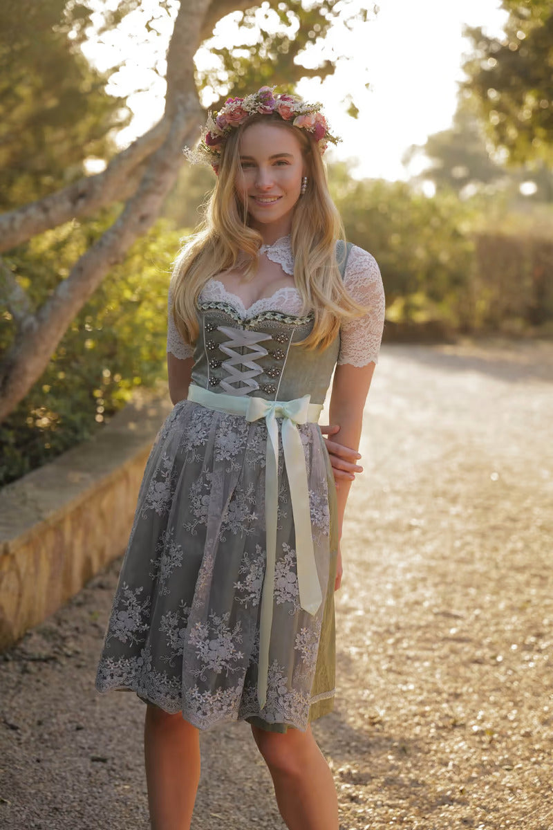 Kruger Mini Dirndl 2pcs. 60cm "Alara" green (38)