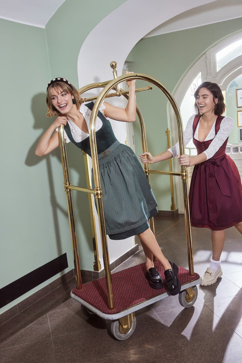Kruger Mini Dirndl 2pcs. 50cm "Alisha" green (32,36,42)