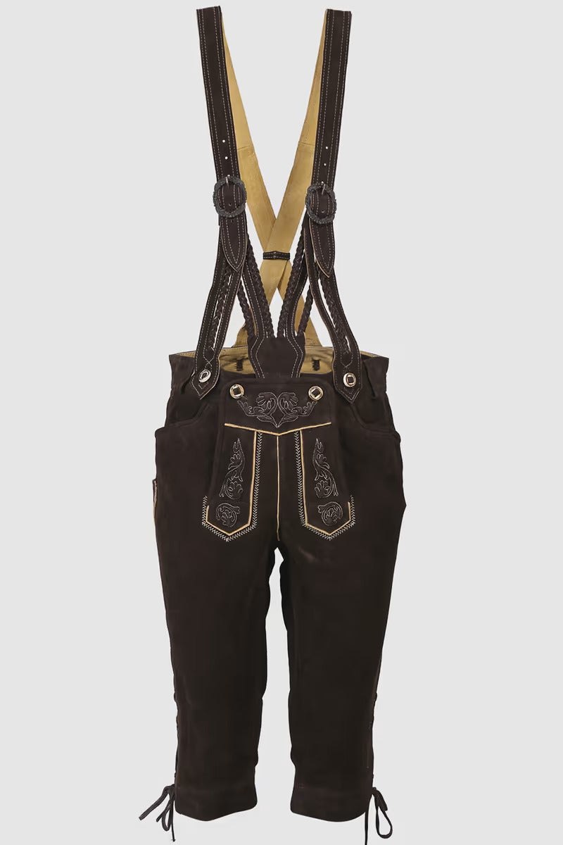 Kruger Men's Lederhosen "Franz" with Suspenders (size 46)