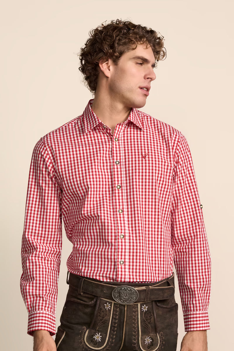 Krueger Traditional Long Sleeve Shirt "Dimitros" red