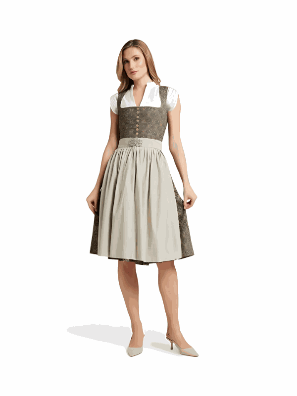 Berwin Long Dirndl 2pcs. 70cm "Hildegard" olive