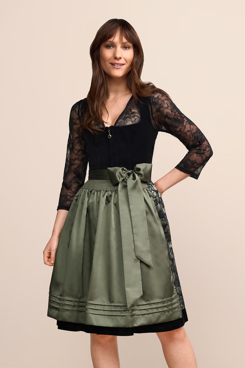 Kruger Midi Dirndl 2pcs. 60cm "Ciara" black