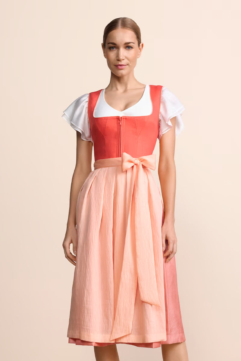 Kruger Long Dirndl 2pcs. 70cm "Sylphira" pink